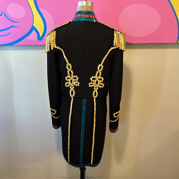 Moschino Couture! Men's Black Wool Tuxedo Jacket Buttons - Picture 8 of 16